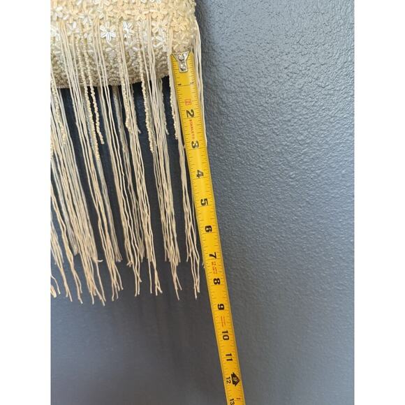 Viral 🔥 Handcrafted in India Floral Fully Beaded Handbag~Fringes Boho NWT - Picture 6 of 7